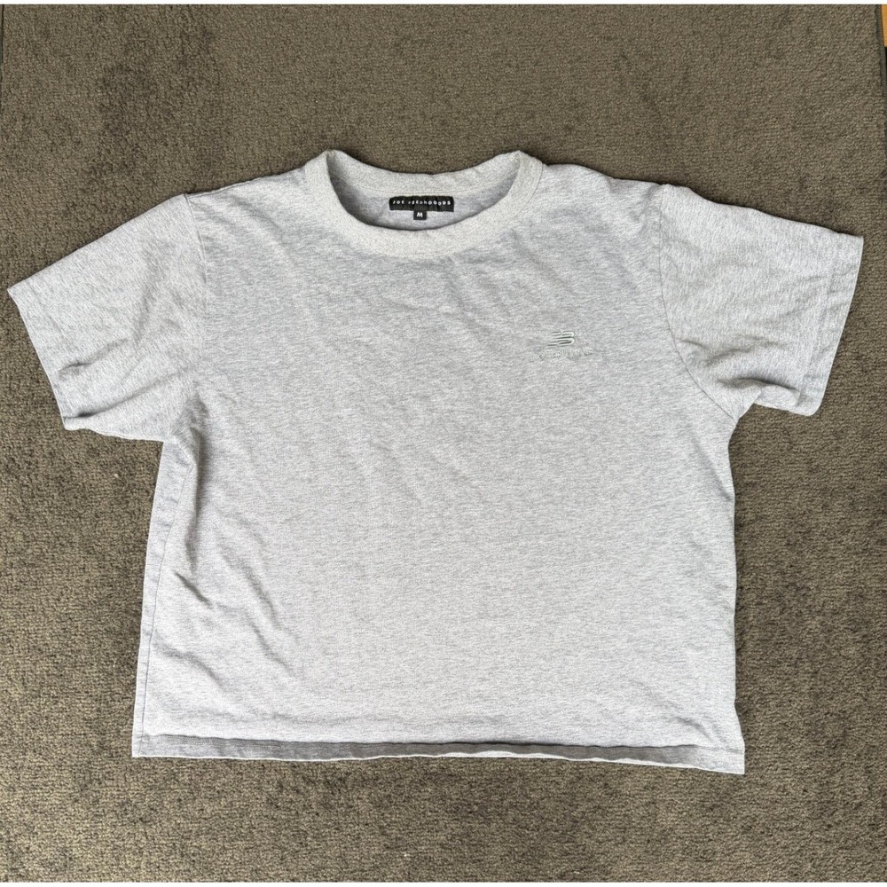 Joe Freshgoods Mens Medium Gray Cotton Short Sleeve Embroidered Logo T-Shirt